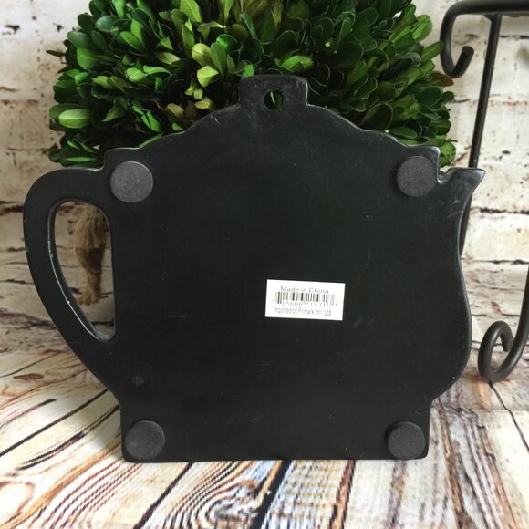 Vintage Rooster Themed Cast Metal Teapot Shaped Trivet/Wall Decor - Picture 10 of 10